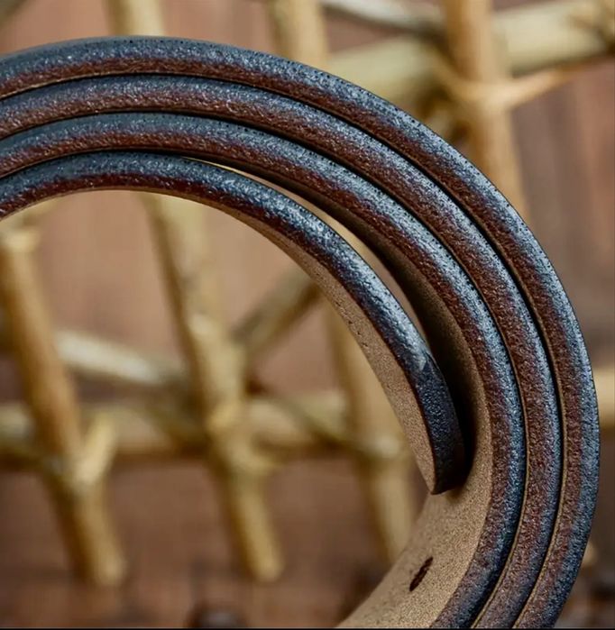 Мъжки, Спортни кожени колани /Черна и кафява луксозна естествена кожа!