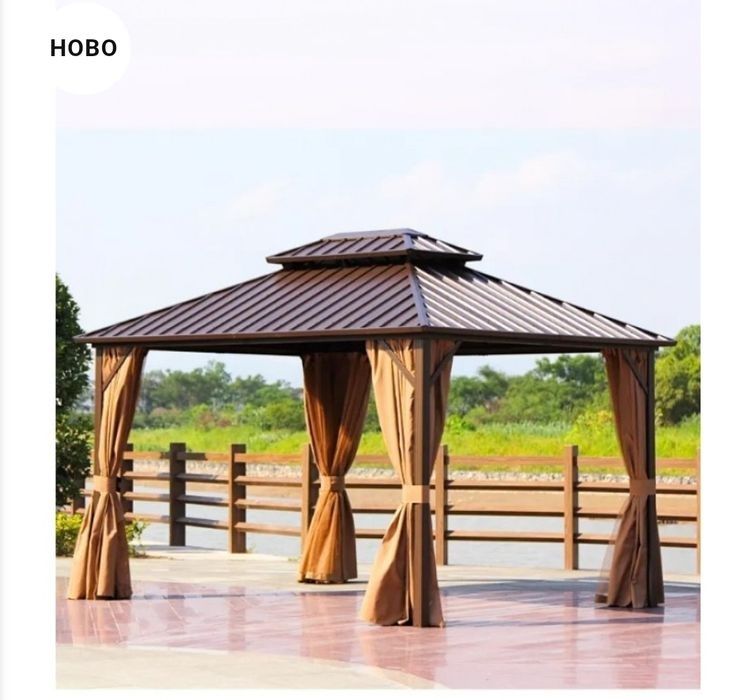 Градинска Шатра Пергола с алуминиев покрив Чисто нова