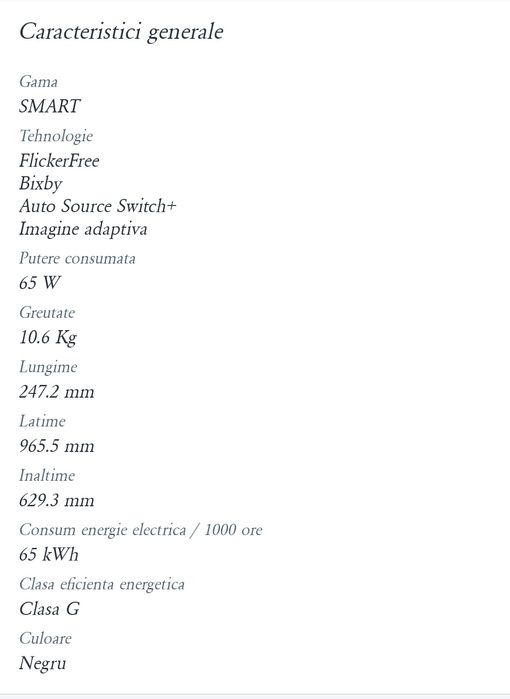 Vând monitor 43 inchi  Samsung Smart