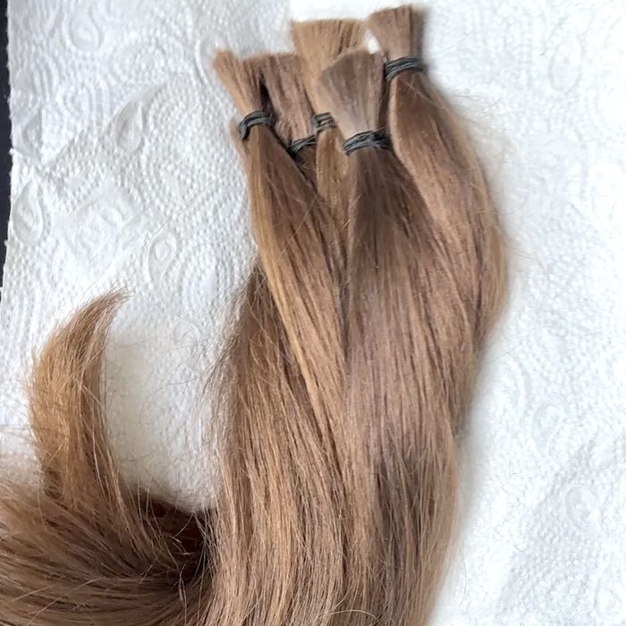 Естествена коса светло кестенява