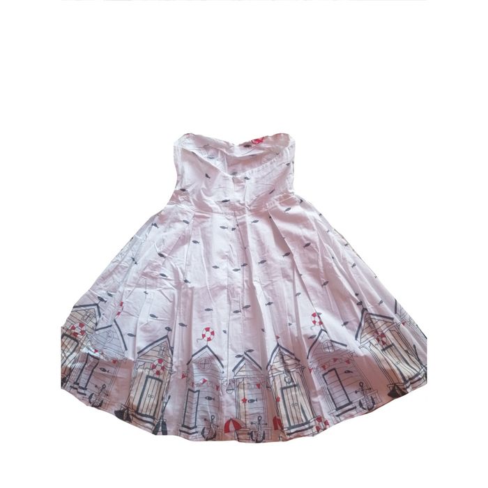 Vintage бяла рокля в стил 50те