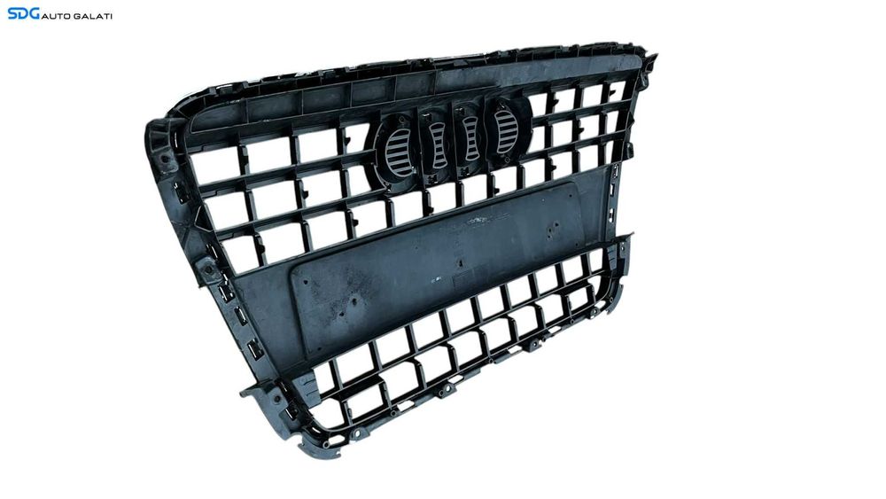 Grila Centrala cu Emblema Sigla de pe Bara Spoiler Fata Audi A5 Sportback 2008 - 2011 Cod 8T0853651B (Urechi de Prindere Lipsa) [L5338]