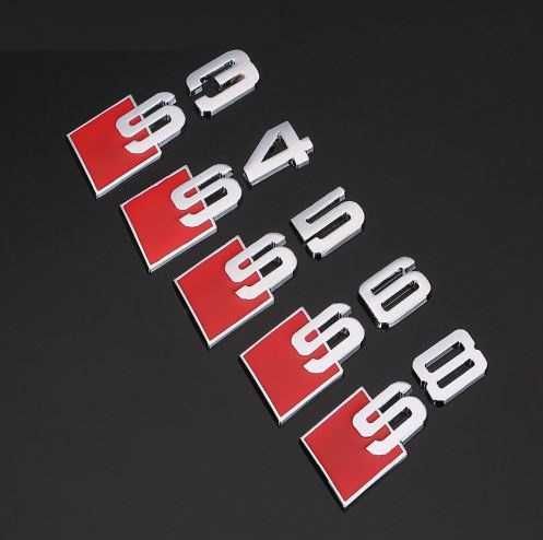 S-Line и Quattro емблема, стикер, бадж, лого за Audi, залепяща се