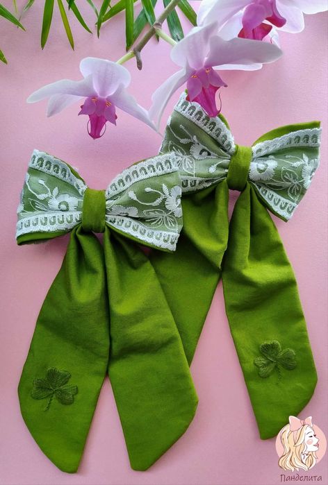 Панделки за коса с ръчна бродерия