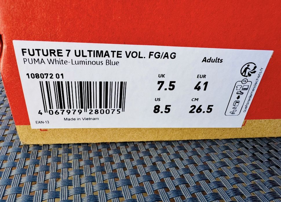Puma Future 7 Ultimate Volume Up FG/AG - White - Уникат