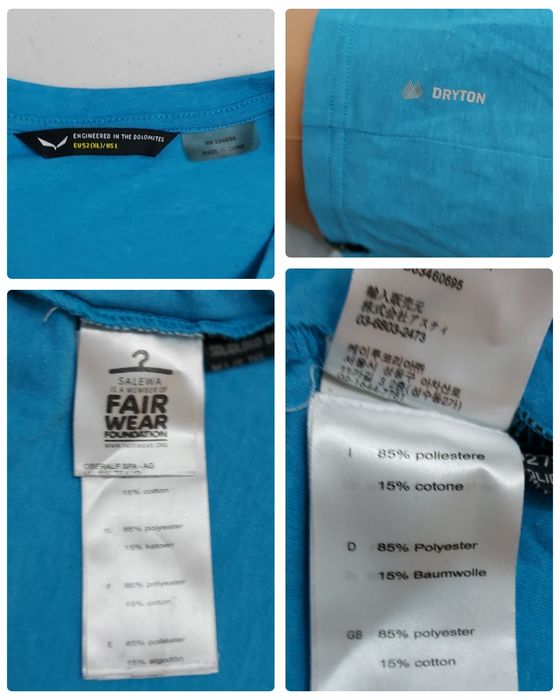 Bluza drumeție Salewa Men's Solidlogo DryTon, tricou cu mânecă lungă, Nr. 52 sau marimea XL ptr. bărbați