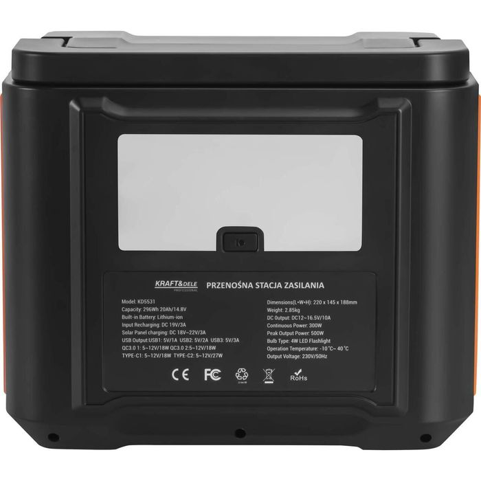 Statie de alimentare portabila, lanterna incorporata, adaptor bricheta