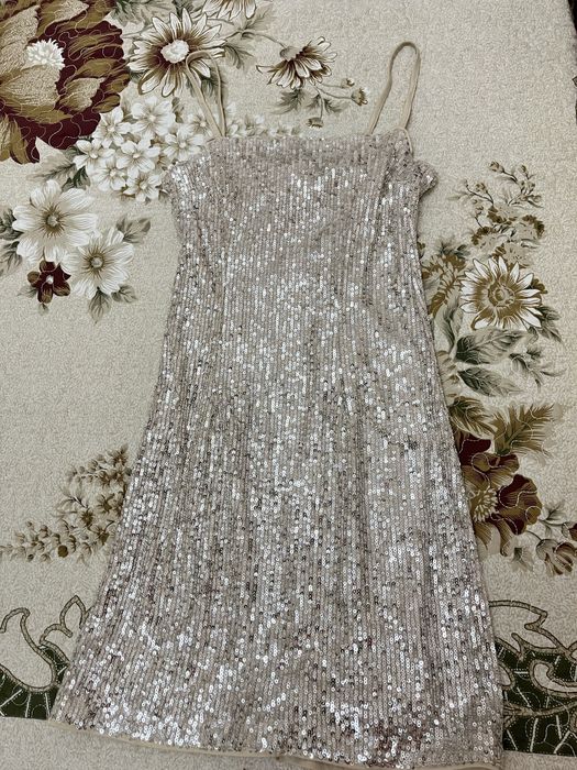 Блестящее нарядное мини платье из H&M