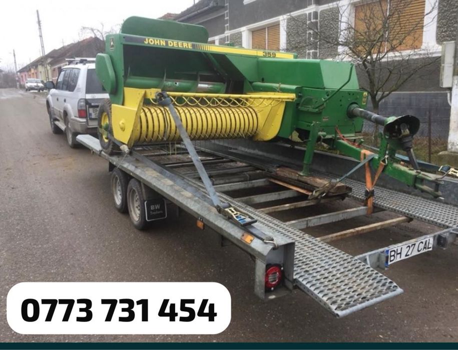 Tractari auto transport utilaje platforma Șlep trailer depanare 5.5 To