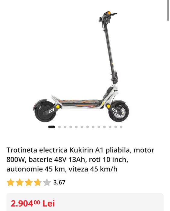 Vand urgent trotineta kukirin A1