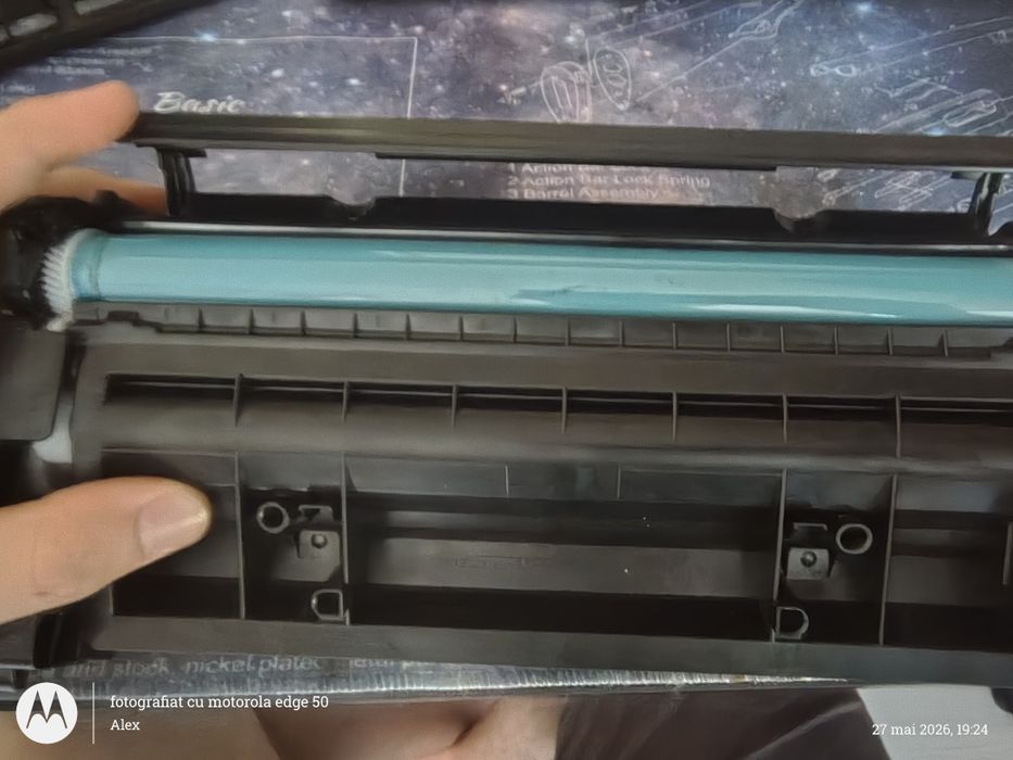 Cartuș Toner HP laserjet printer aproape gol, necesită reîncărcare