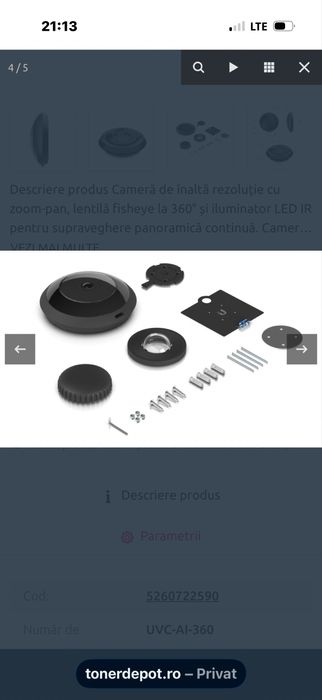 Camera Ubiquiti Networks UVC-AI-360 Indoor/Outdoor Surveillance Camera