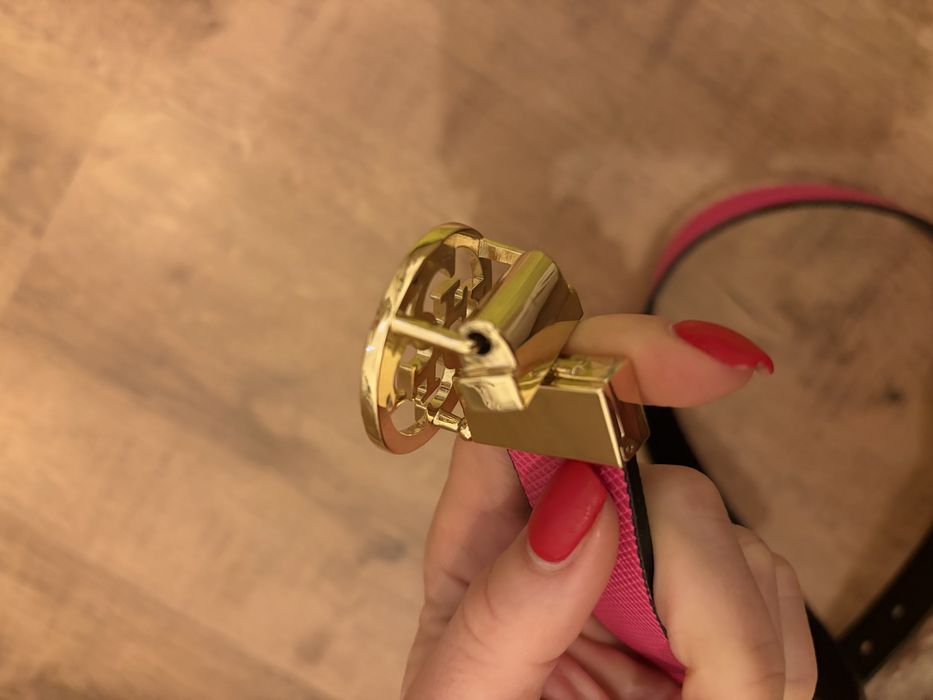 Колан Guess - два цвята розово и черно