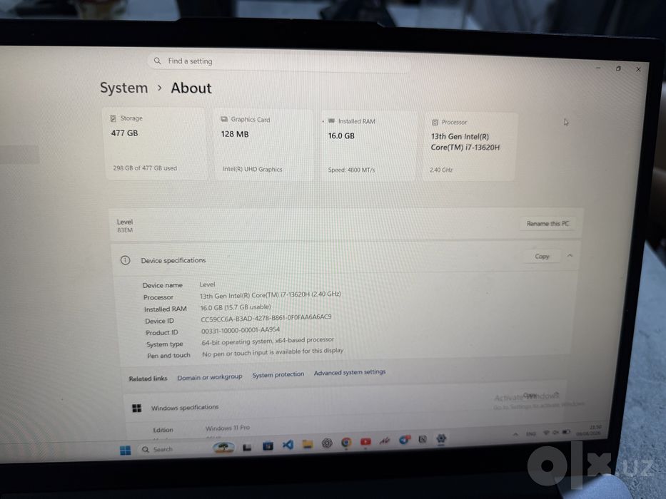 Lenovo IDEAPAD Slim3i (15”,8)  COREi7