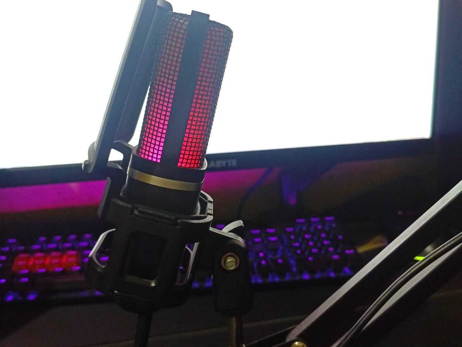 USB RGB микрофон для стрима и записи | кронштейн в комплекте