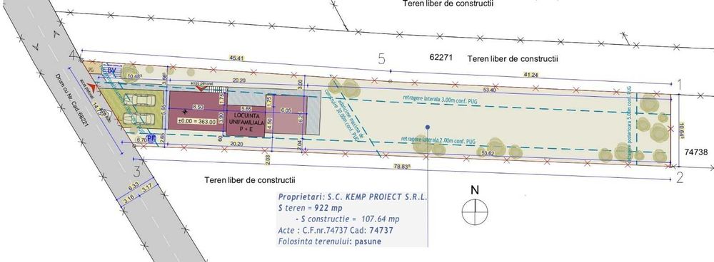 Teren cu Autorizație de Construire P+E – Dezmir