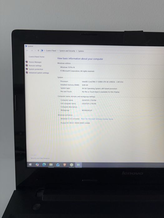 Laptop I7 5500, 8gb, 500gb Ssd