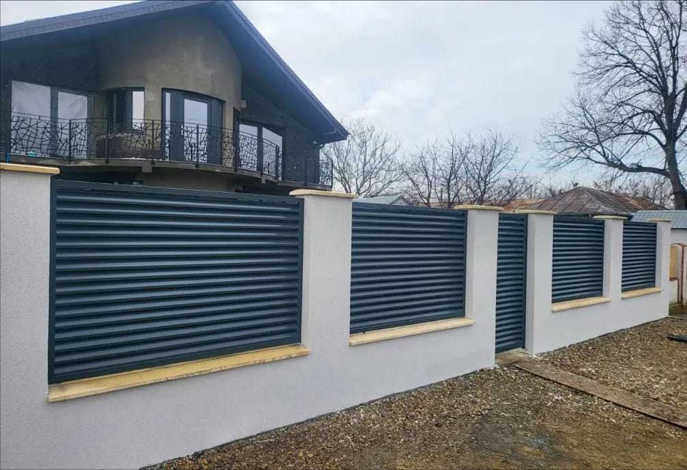 Garduri din panou stil jaluzele, din sipca metalica, tabla, plasa, BCA