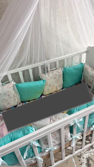 бортики на детскую кровать с балдахином
