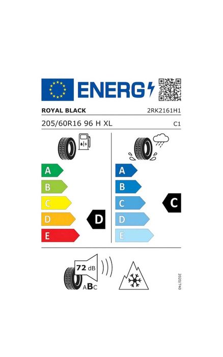 SET 2 Anvelope Iarna Royal Black Winter HP 205/60 R16 96H