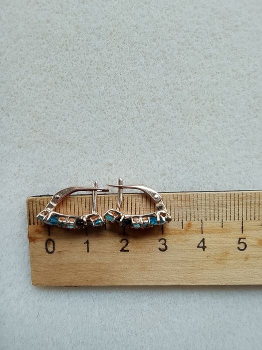 Серьги 585*топазы