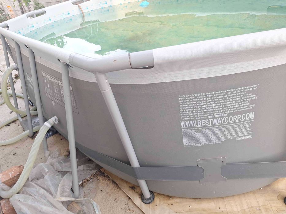 Басейн с мет. конструкция, 305x200x84см.,  с помпа, Bestway 5614A