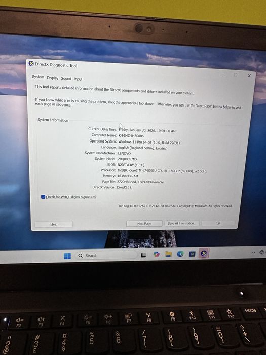 Laptop Lenovo ThinkPad X390 - i7-8565U, 16GB RAM, 512GB SSD, impecabil