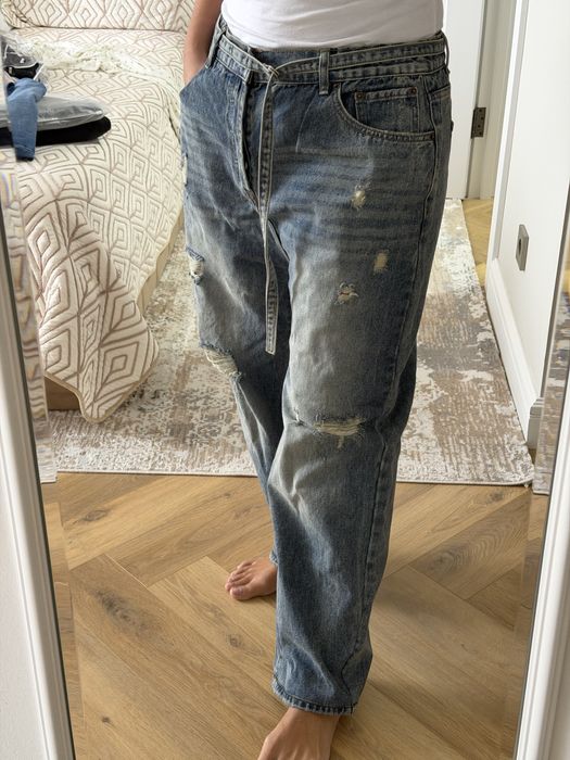 Джинсы багги рванки