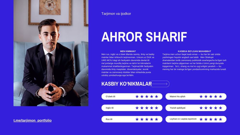 Tarjimon xizmati/ Таржимон хизмати / Услуга переводчика