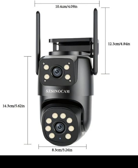Многофункционална безжична външна охранителна камера с Wi-Fi, 1080p