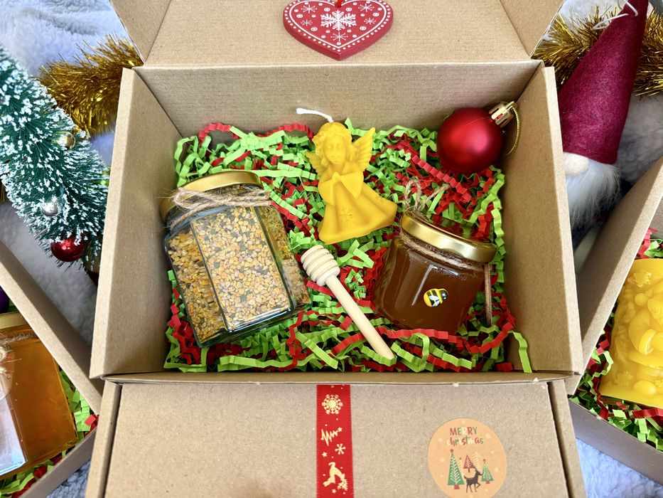 Подаръчни кутии - с восъчни свещи и натурални пчелни продукти