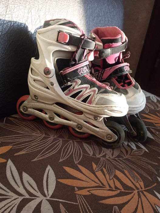 Ролери  MONI бяло с розово