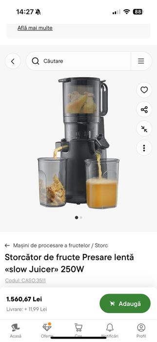 Storcator de fructe si legume nou