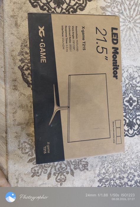 Монитор 21.5" X-Game T215, VA 75 Гц. Black. В коробке