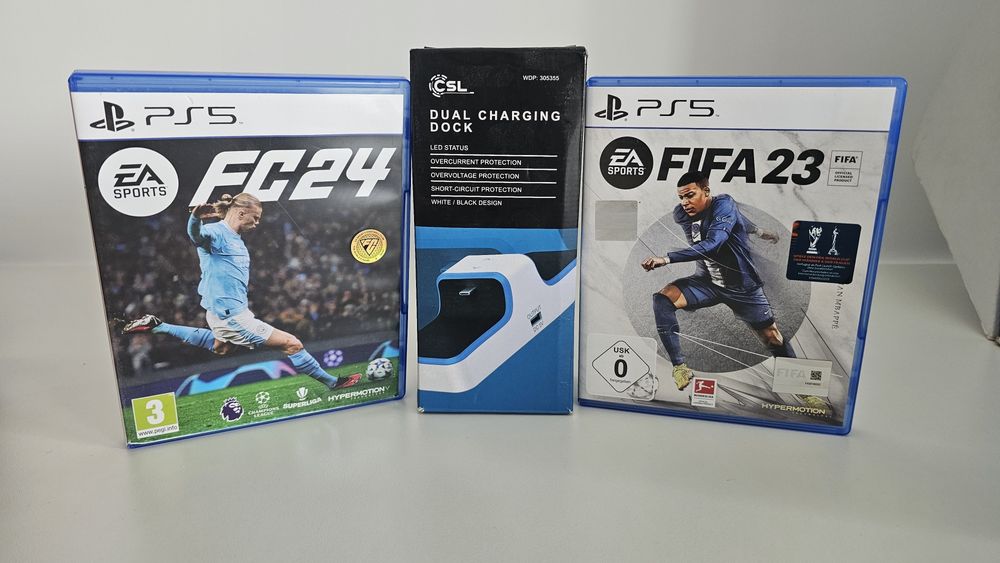 Pachet dock încărcare + Fifa 23 + FC24 Playstation 5 PS5