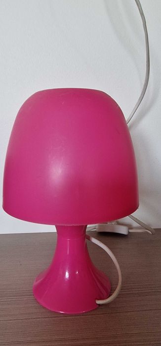 Розова настолна лампа IKEA LAMPAN с LED крушка