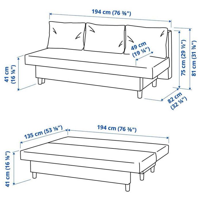 Разтегателен диван IKEA