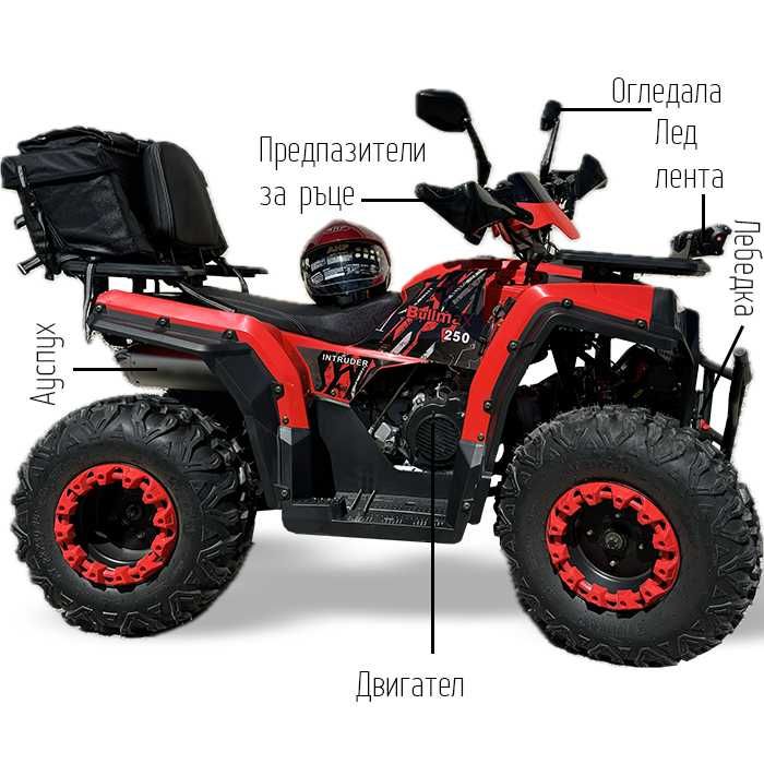 ATV BULLMAX INTRUDER 2024 - 200CC, Лебедка, R/N/D Автоматик