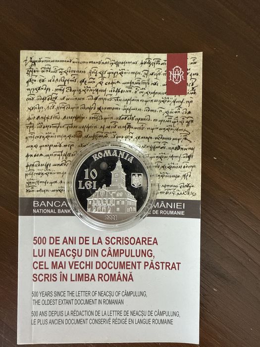 MONEDA BNR Scrisoarea de la Campulung 10 lei 2021