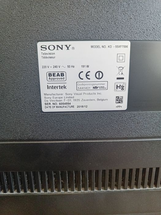 Televizor Sony defect
