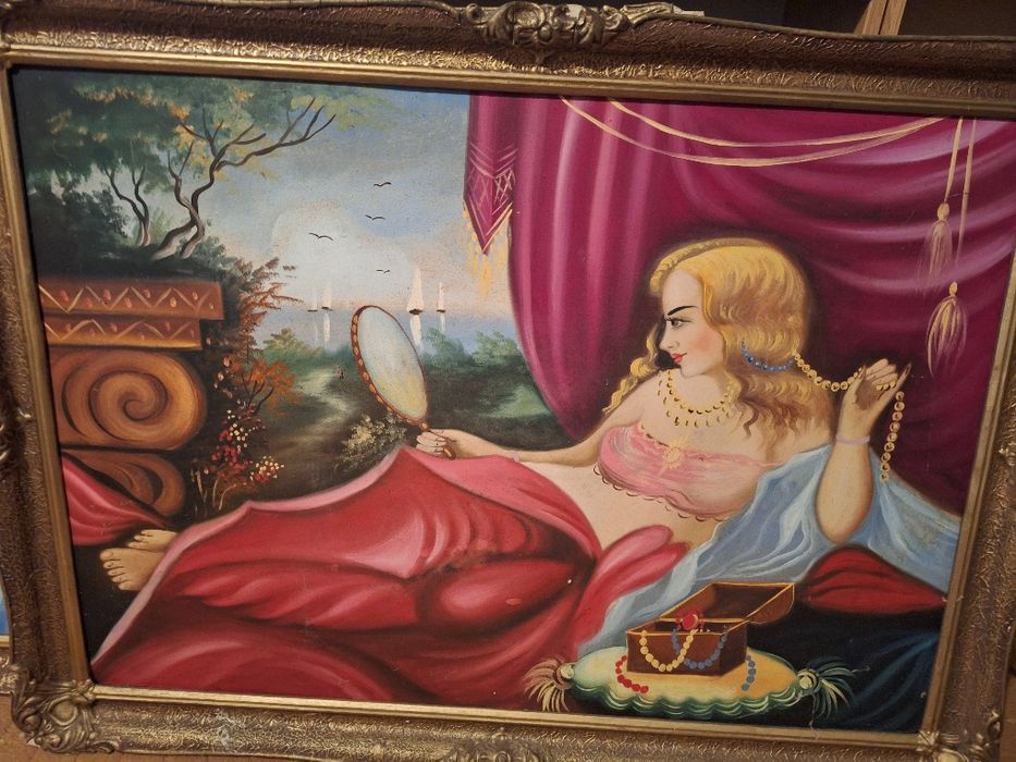Tablou vechi pictat în ulei