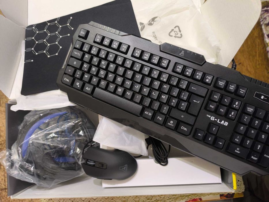 Комплект 4 в 1 за геймъри - The G-Lab - Sulfur Combo