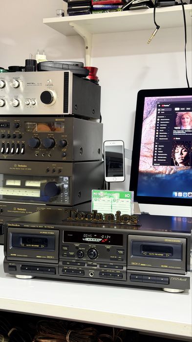 Technics RS-TR575M2 – Casetofon Deck Dublu Hi-Fi | Auto Reverse | dublu REC | Dolby B/C | HX Pro | ATC | Made in Japan