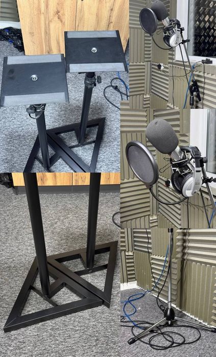 Легендарный студийный микрофон Neumann (оригинал) + паук и поп-фильтр