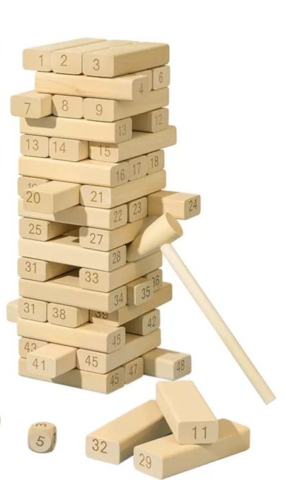 Raqamli yog‘och Jenga o‘yini – bolalar va oila uchun aqlli o‘yinchoq