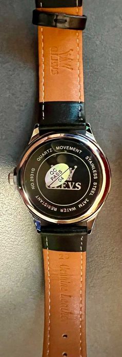 Ceas barbati OLEVS 2931G - Quartz - Otel - Piele - 41 mm - Albastru / Negru