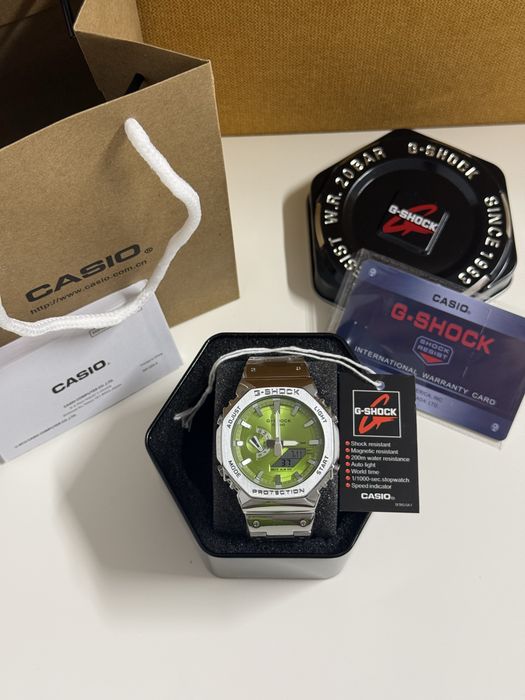 Casio G-SHOCK GM-2100 // Otel Inoxidabil // Verde