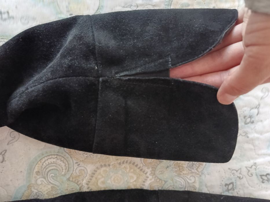 Зимние замшевые сапоги