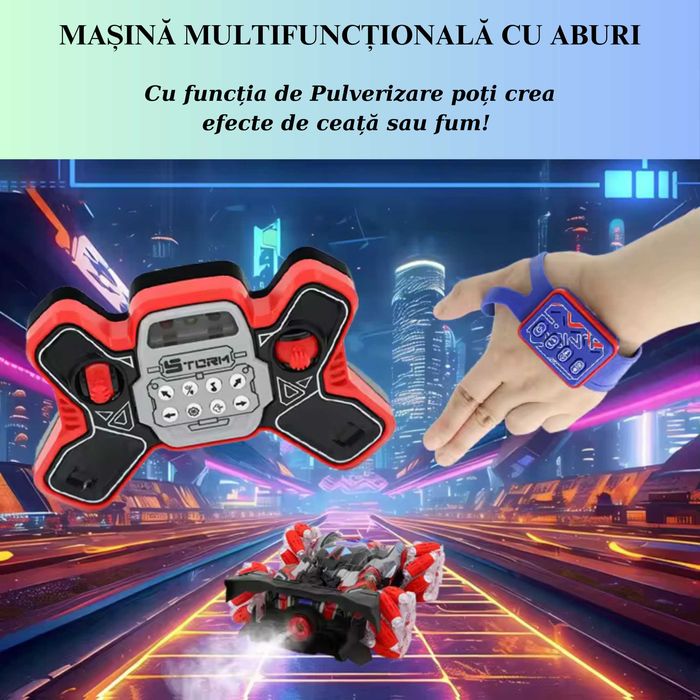 Masinuta cu Telecomanda si Senzor de Mana ROSU si ALBASTRU
