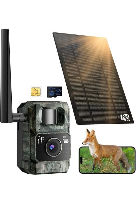 Camera supraveghere 4G cu panou solar